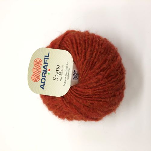 Yarn - Adriafil Sogno Chunky Alpaca Wool in Burnt Orange Colour 54