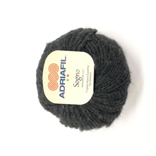 Yarn - Adriafil Sogno Chunky Alpaca Wool in Charcoal Grey Colour 58 