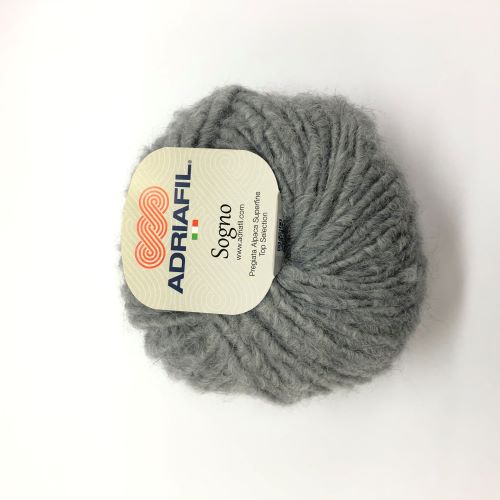 Yarn - Adriafil Sogno Chunky Alpaca Wool in Light Grey Colour 51 