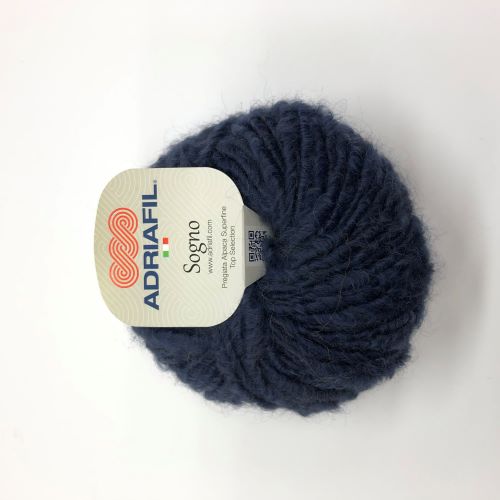 Yarn - Adriafil Sogno Chunky Alpaca Wool in Navy Blue Colour 57