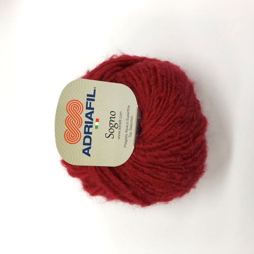 Yarn - Adriafil Sogno Chunky Alpaca Wool in Deep Red Colour 55 