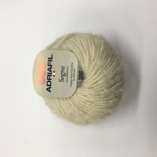 Yarn - Adriafil Sogno Chunky Alpaca Wool in Snow Colour 50