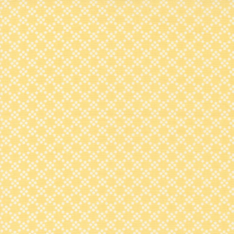 Quilting Fabric - Dot Grid on Yellow from Grace by Brenda Riddle for Moda 18725 18