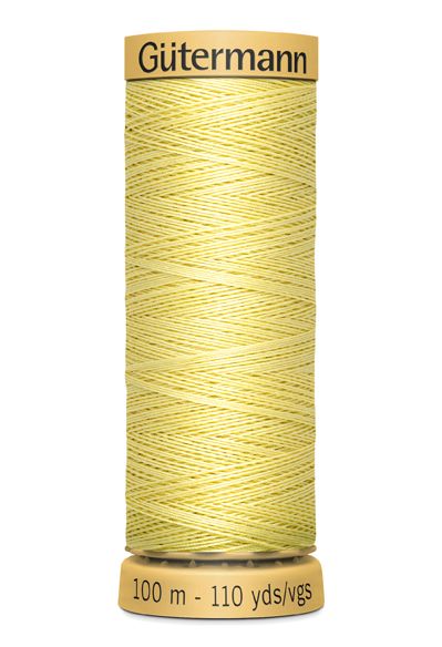 Gutermann Sew All Thread - Lemon Yellow 100% Cotton Colour 349
