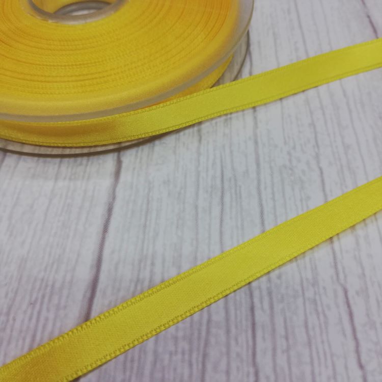 8mm Satin Ribbon in Sunny Yellow Colour 5
