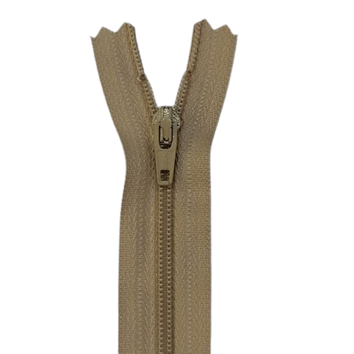 YKK Zip - 56cm Closed End Nylon - Beige 572 - Quilt Yarn Stitch